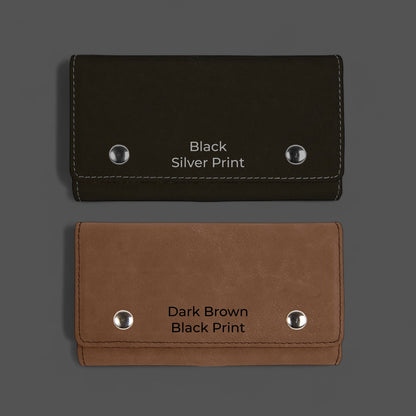 Football Personalized Leather Travel Case with Playing Cards and Dice Set