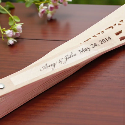 Personalized Sandalwood Fan Favors (Set of 10)