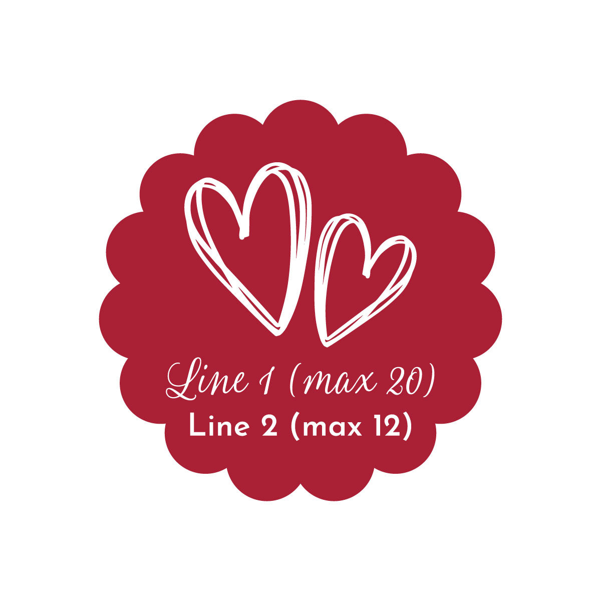 Wedding Personalized Scalloped Circle Favor Labels (Set of 24)