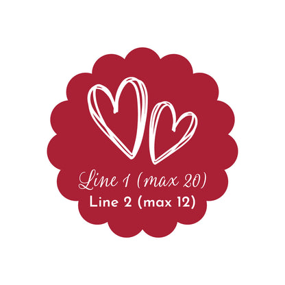 Wedding Personalized Scalloped Circle Favor Labels (Set of 24)