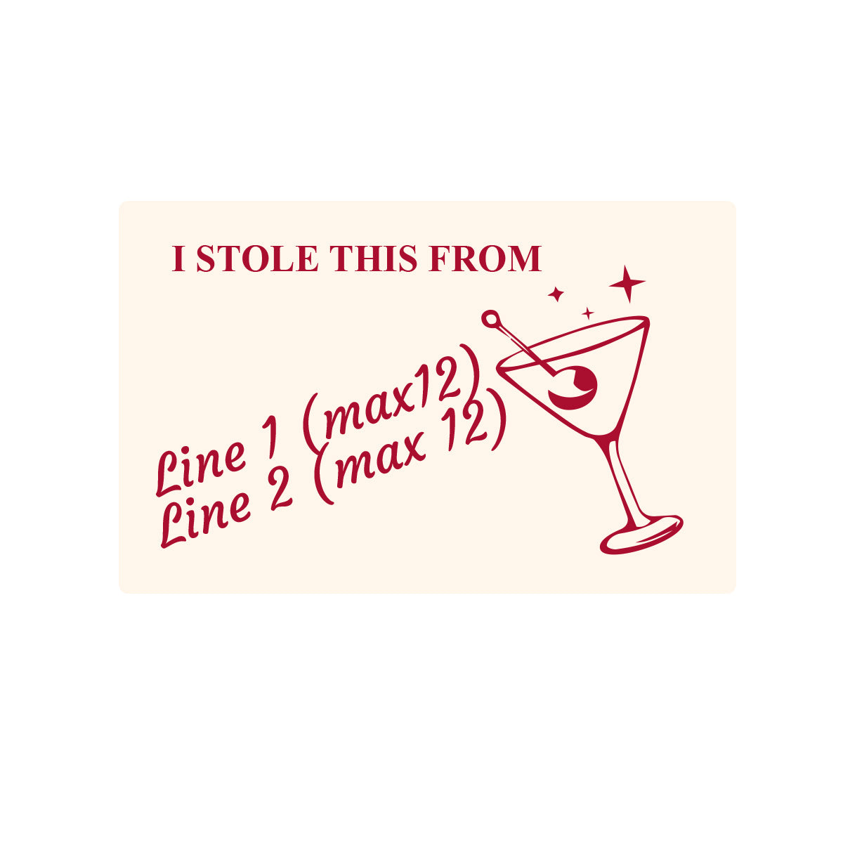 I Stole this From Apartment Personalized Matchboxes, Birthday Party Favors (Set of 50)