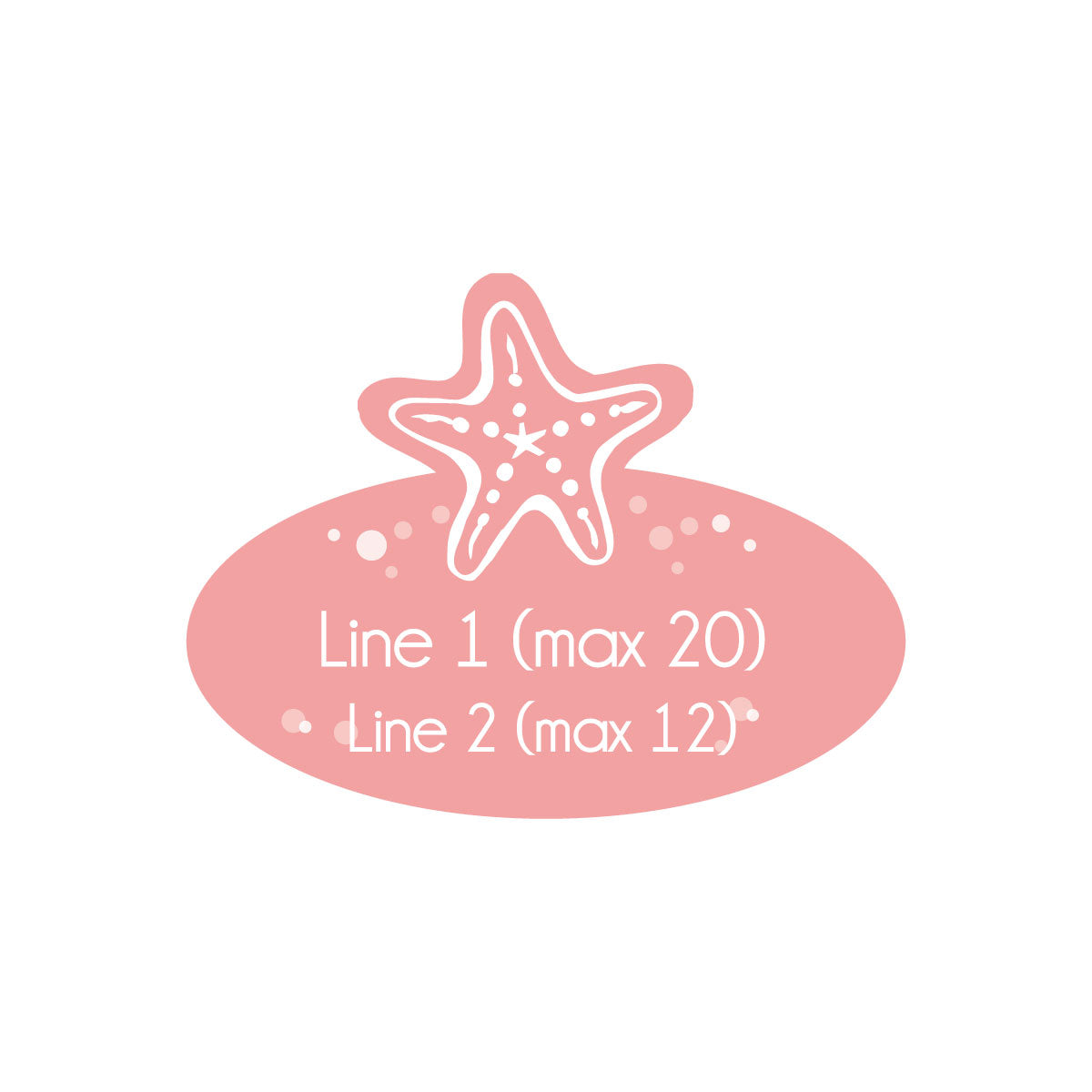 Starfish Shaped Personalized Die-Cut Favor Labels (Set of 24)