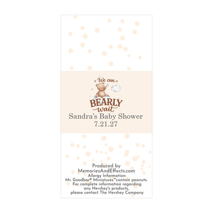 We Can Bearly Wait Personalized Chocolate Hershey's Miniatures (Set of 40)