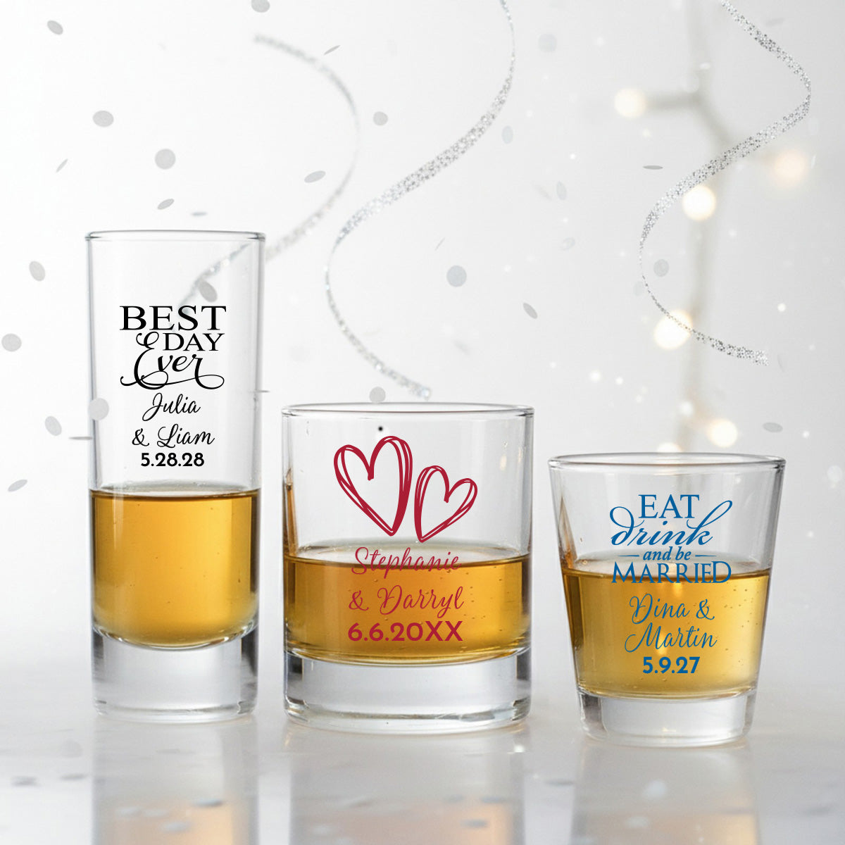 Wedding Personalized Shot Glass (Set of 24)