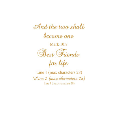 And the Two Shall Become One Personalized Wedding Aisle Runner