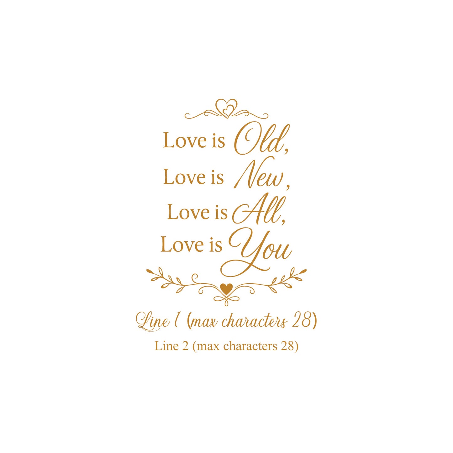 Love Is You Personalized Wedding Aisle Runner