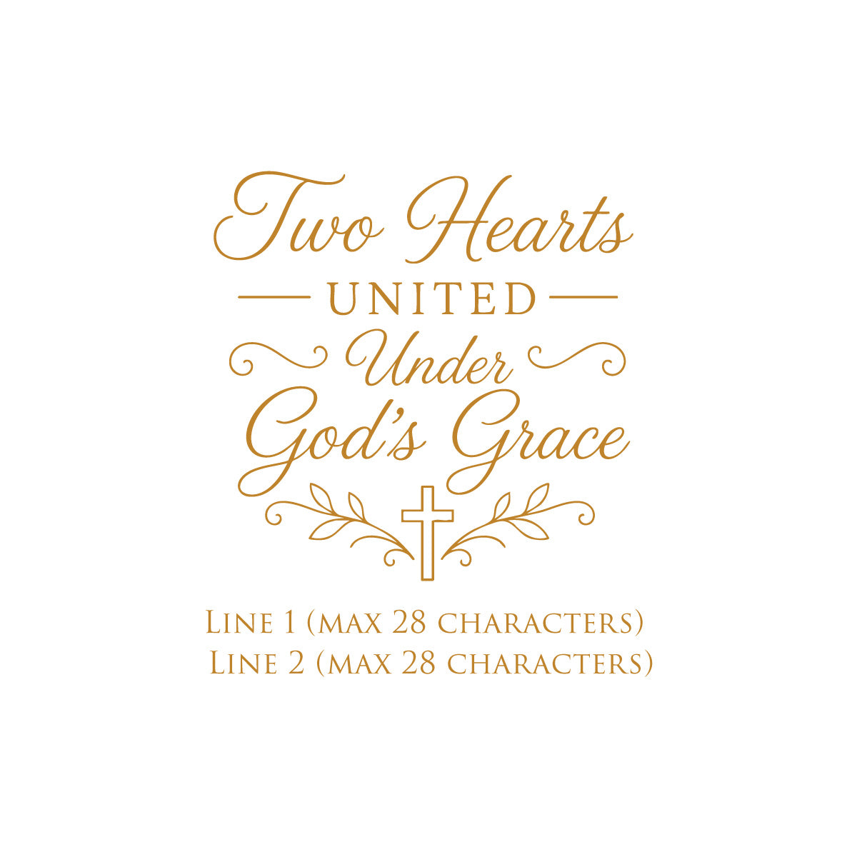 Two Hearts United Under God Personalized Wedding Aisle Runner