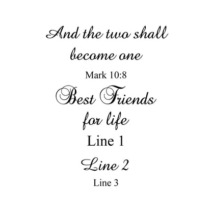 And The Two Shall Become One Best Friends Personalized Wedding Aisle Runner