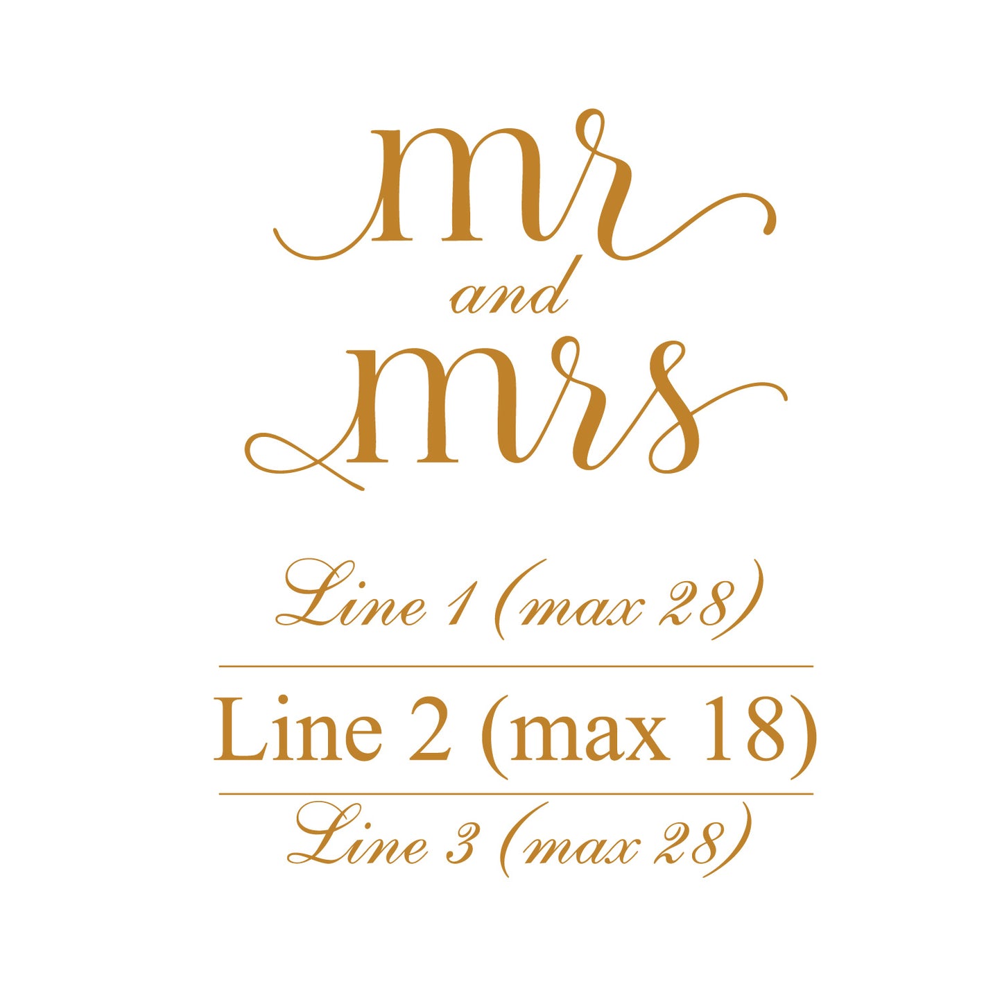 Mr and Mrs Script Personalized Wedding Aisle Runner
