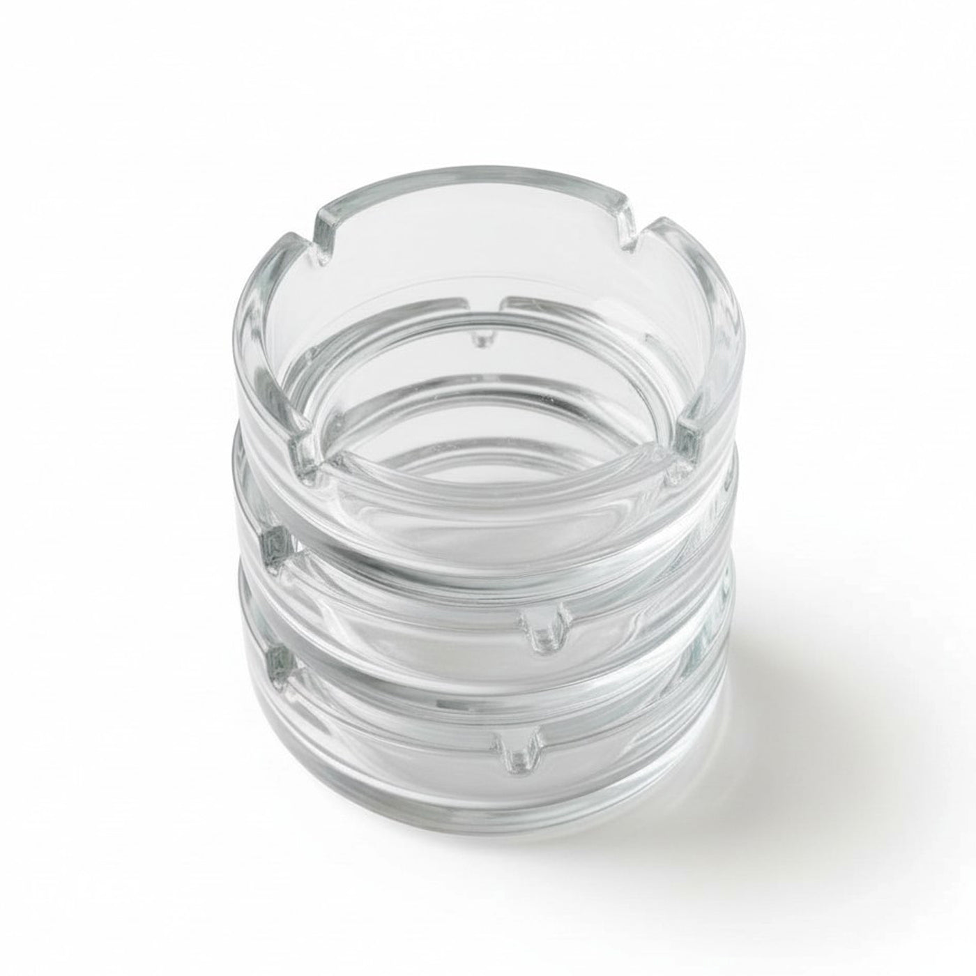 Arcoroc 1 3/8" Round Stackable Glass Ashtray by Arc Cardinal - Set of 24