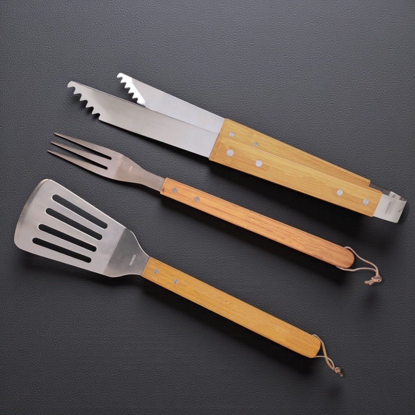 Football Personalized Bamboo Barbeque Tools Gift Set