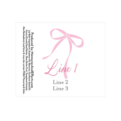 Pink Bow Baby Shower Personalized Lip Balm Favors (Set of 12)