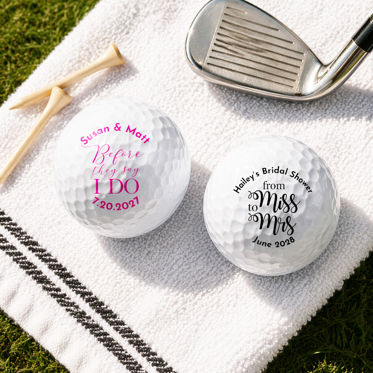 Bridal Shower Personalized Printed Golf Balls