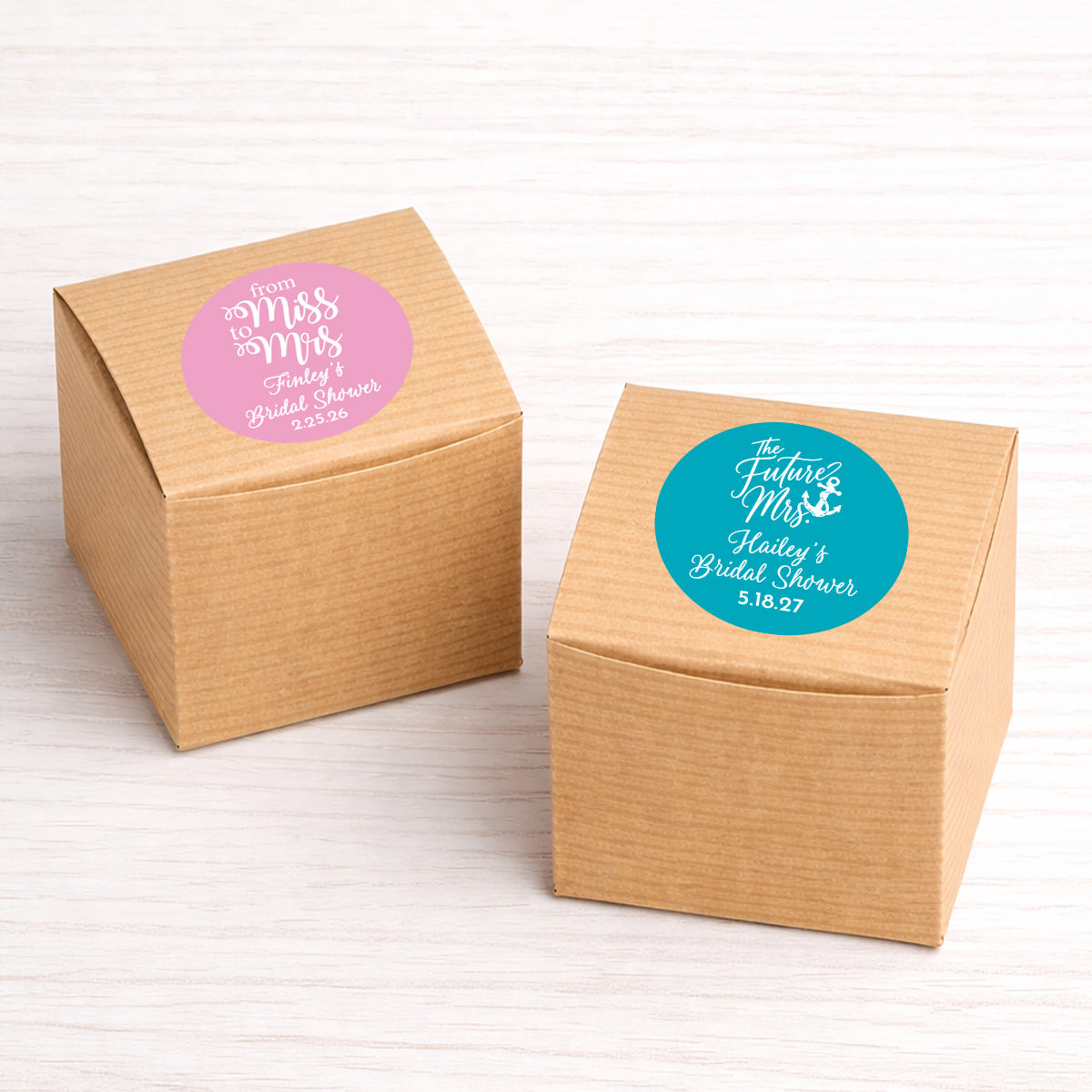 Bridal Shower Personalized Round Labels (Set of 24)
