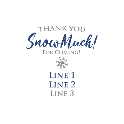 Thank You Snow-Much! Personalized Wine Labels (Set of 12)