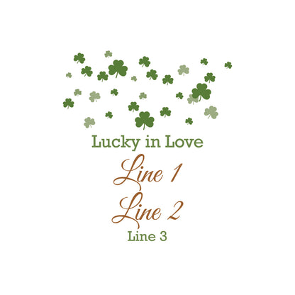 Irish Shamrock Personalized White Ceramic Coffee Mug (Set of 12)