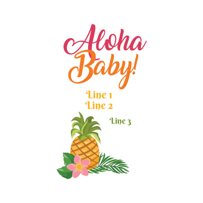 Aloha Baby Personalized Loop Sanitizer Labels (Set of 20)