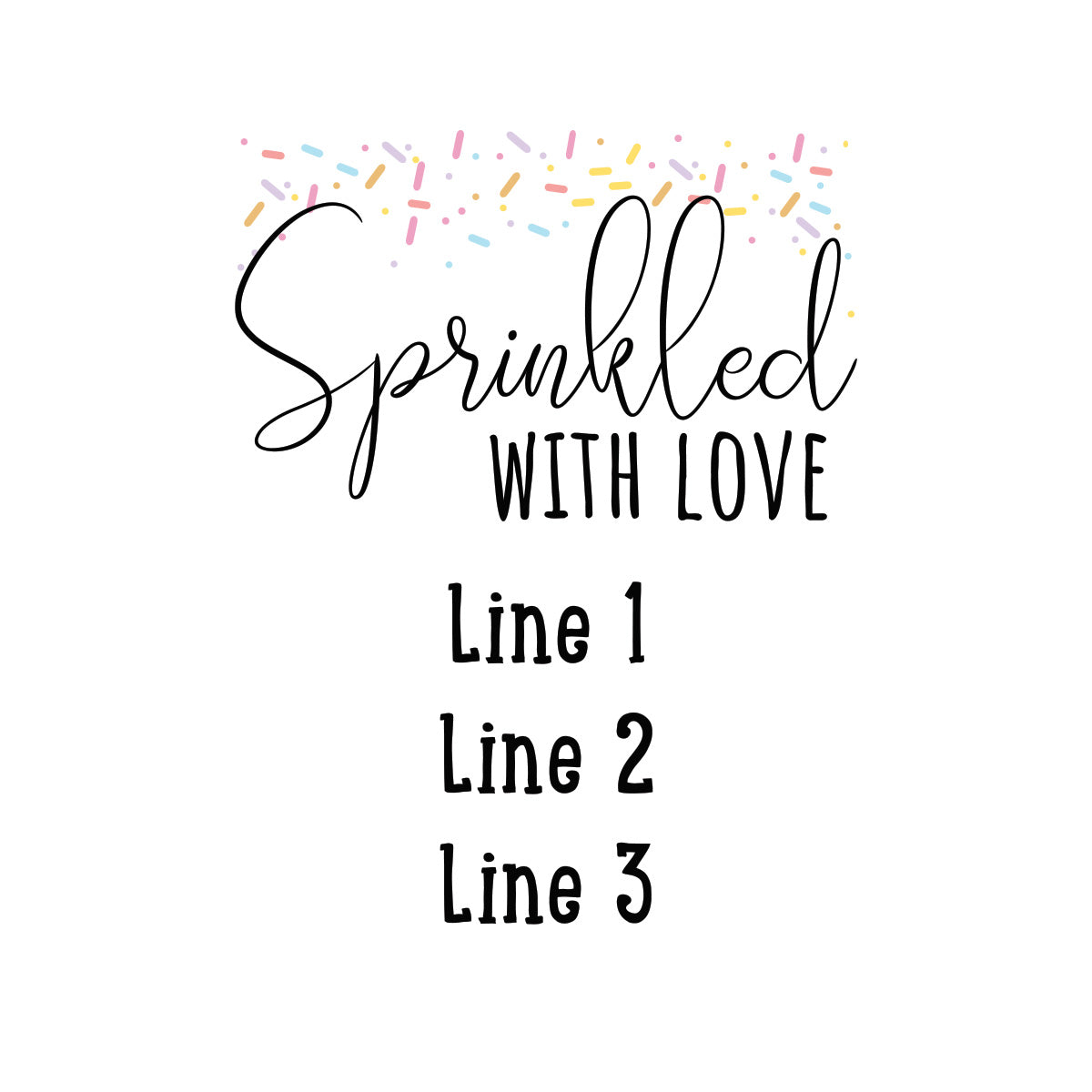 Sprinkled With Love Personalized White Ceramic Coffee Mug (Set of 12)