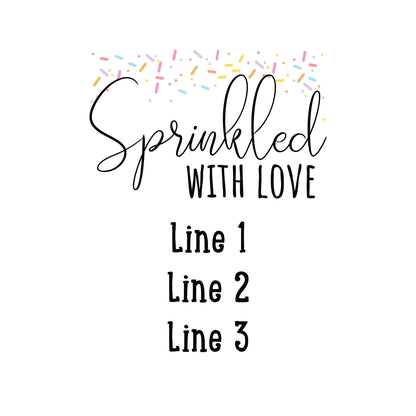 Sprinkled With Love Personalized White Ceramic Coffee Mug (Set of 12)