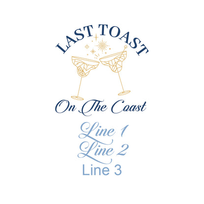 Last Toast On The Coast Personalized Playing Cards (Set of 12)