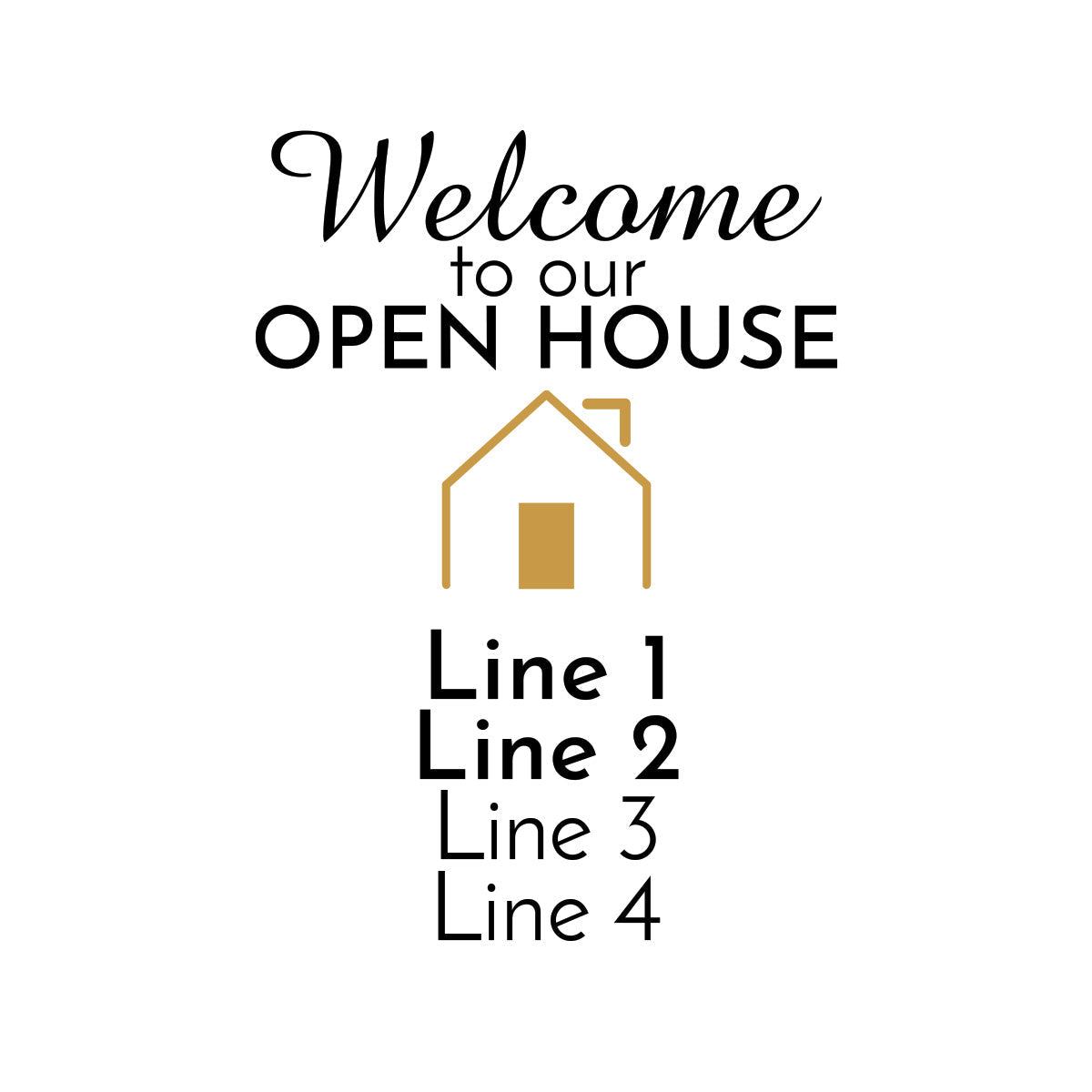 Welcome To Our Open House Personalized Water Bottle Labels (Set of 12)