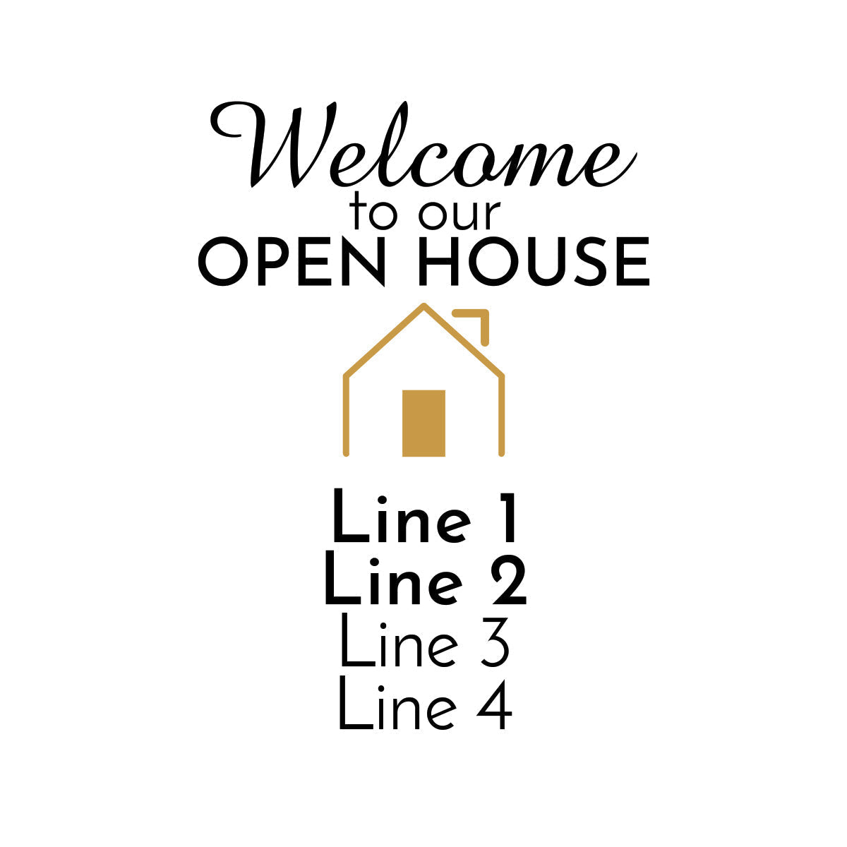 Welcome To Our Open House Personalized Loop Sanitizer Labels (Set of 20)