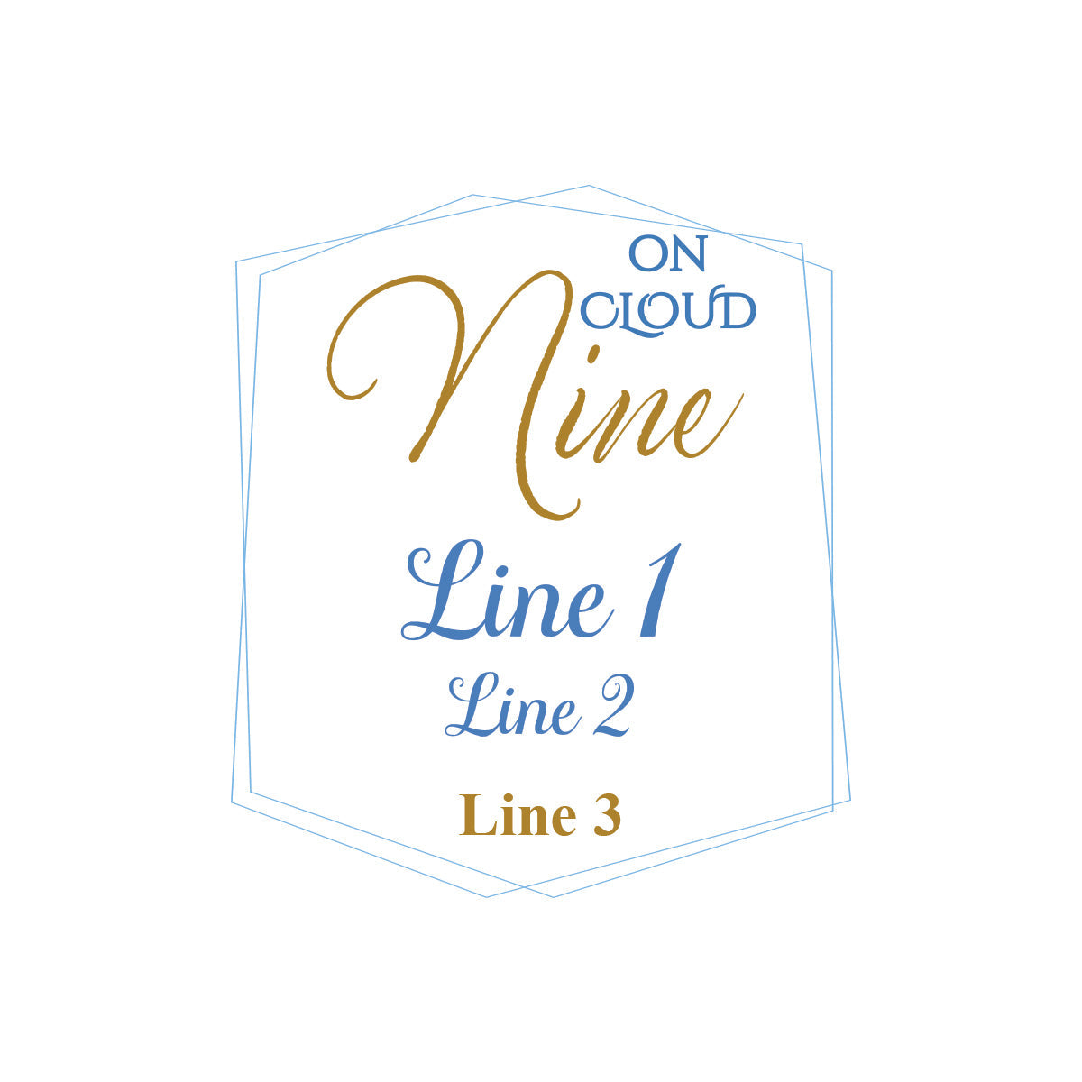 On Cloud Nine Personalized Loop Sanitizer Labels (Set of 20)