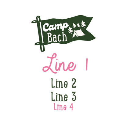 Camp Bach Personalized White Ceramic Coffee Mug (Set of 12)