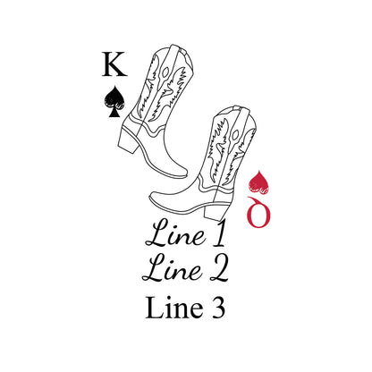 Western Cowboy Boots Personalized Playing Cards (Set of 12)