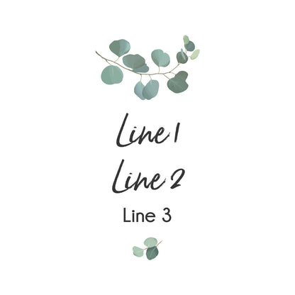 Eucalyptus Personalized Loop Sanitizer Labels (Set of 20)