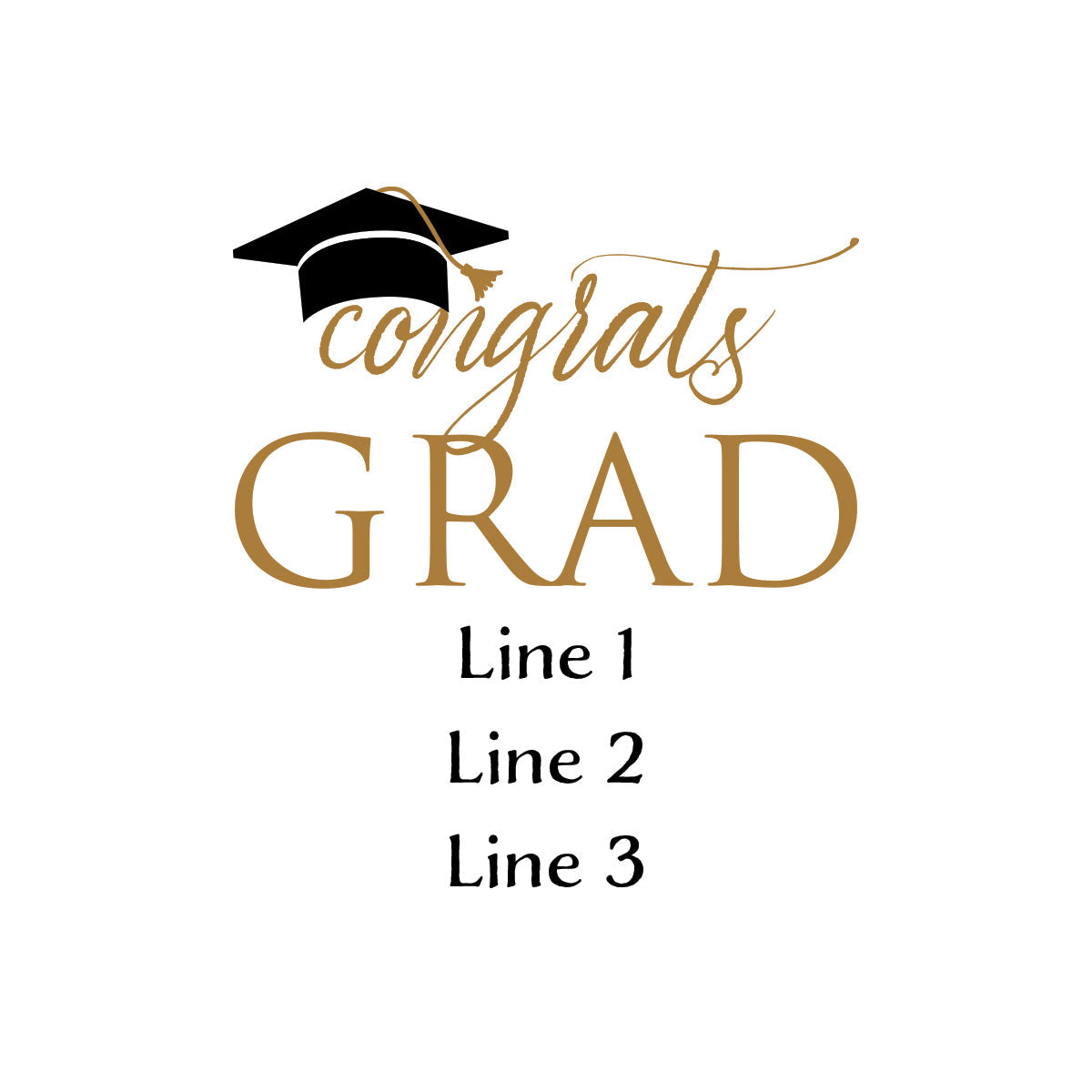 Congrats Grad Personalized Loop Sanitizer Labels (Set of 20)