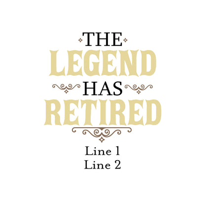 The Legend Has Retired Personalized White Ceramic Coffee Mug (Set of 12)