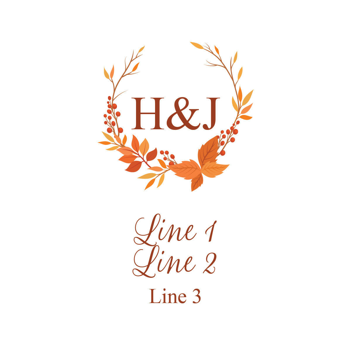 Fall Wreath Personalized White Ceramic Coffee Mug (Set of 12)