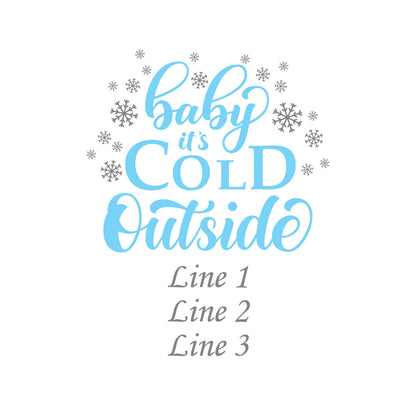 Baby It's Cold Outside Personalized Round Labels (Set of 24)