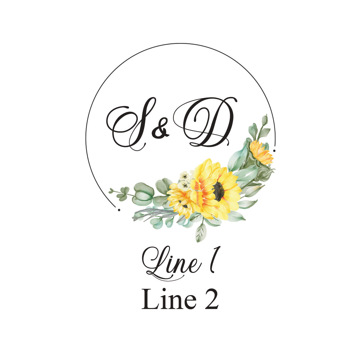 Sunflower Personalized White Ceramic Coffee Mug (Set of 12)