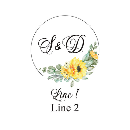 Sunflower Personalized White Ceramic Coffee Mug (Set of 12)