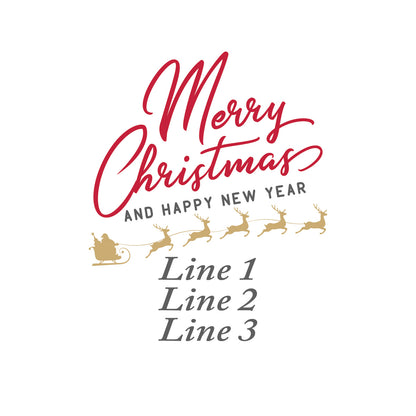 Merry Christmas Personalized White Ceramic Coffee Mug (Set of 12)