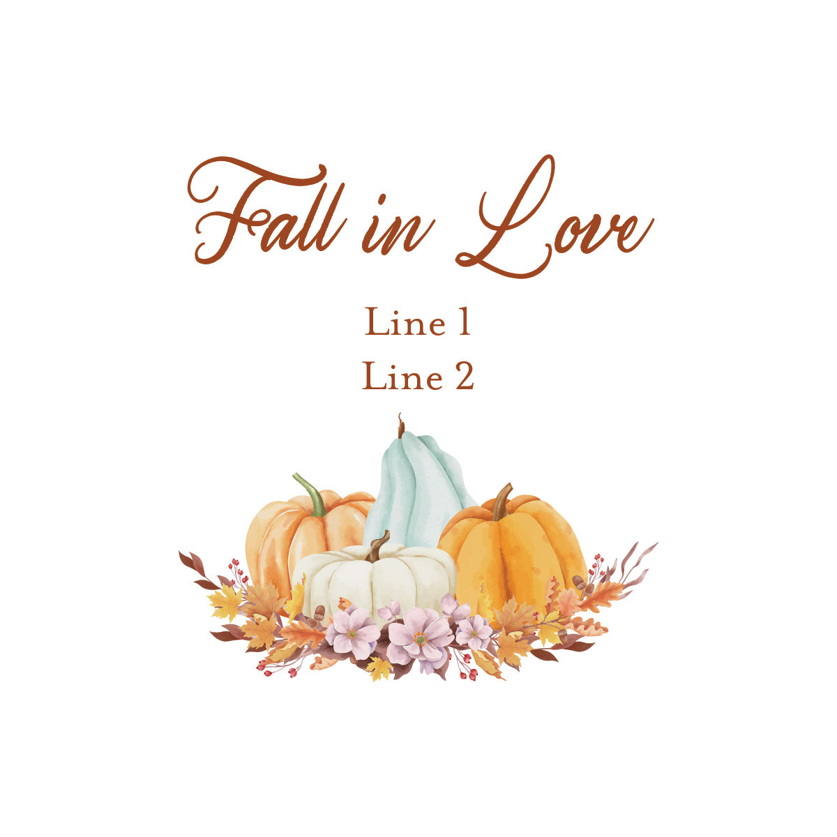 Fall Pumpkin Boho Personalized White Ceramic Coffee Mug (Set of 12)