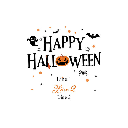 Happy Halloween Personalized Round Labels (Set of 24)