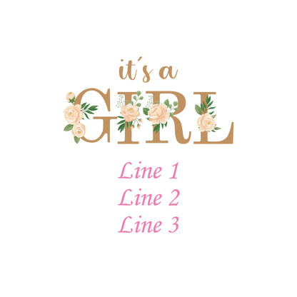 It's A Girl Personalized Sunscreen with Carabiner (Set of 12)