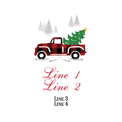 Christmas Red Truck Personalized Tic Tac Mints (Set of 12)