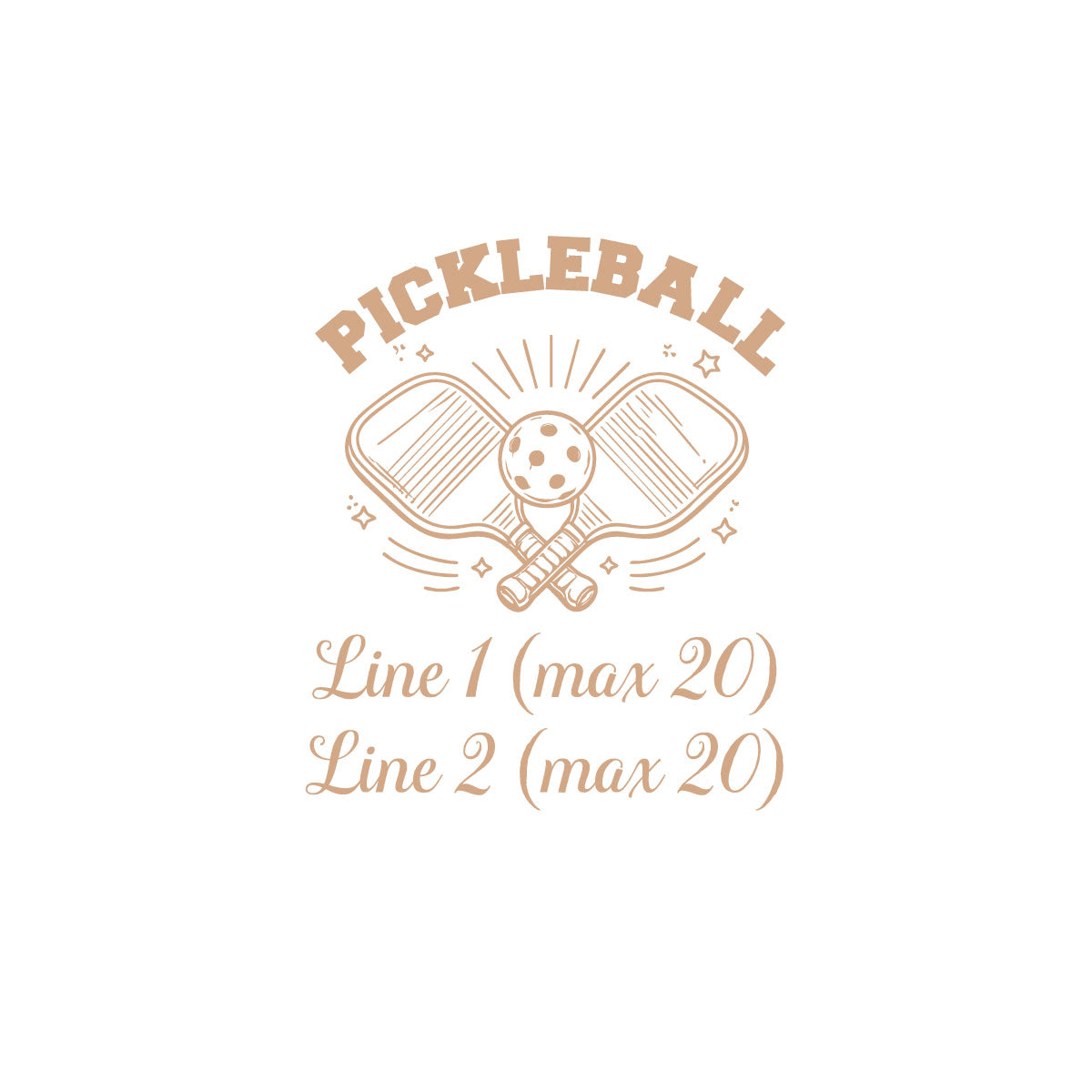 Pickleball Personalized Champagne Glass (Set of 24)