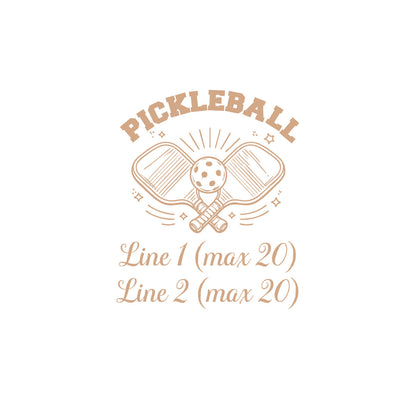 Pickleball Personalized Champagne Glass (Set of 24)