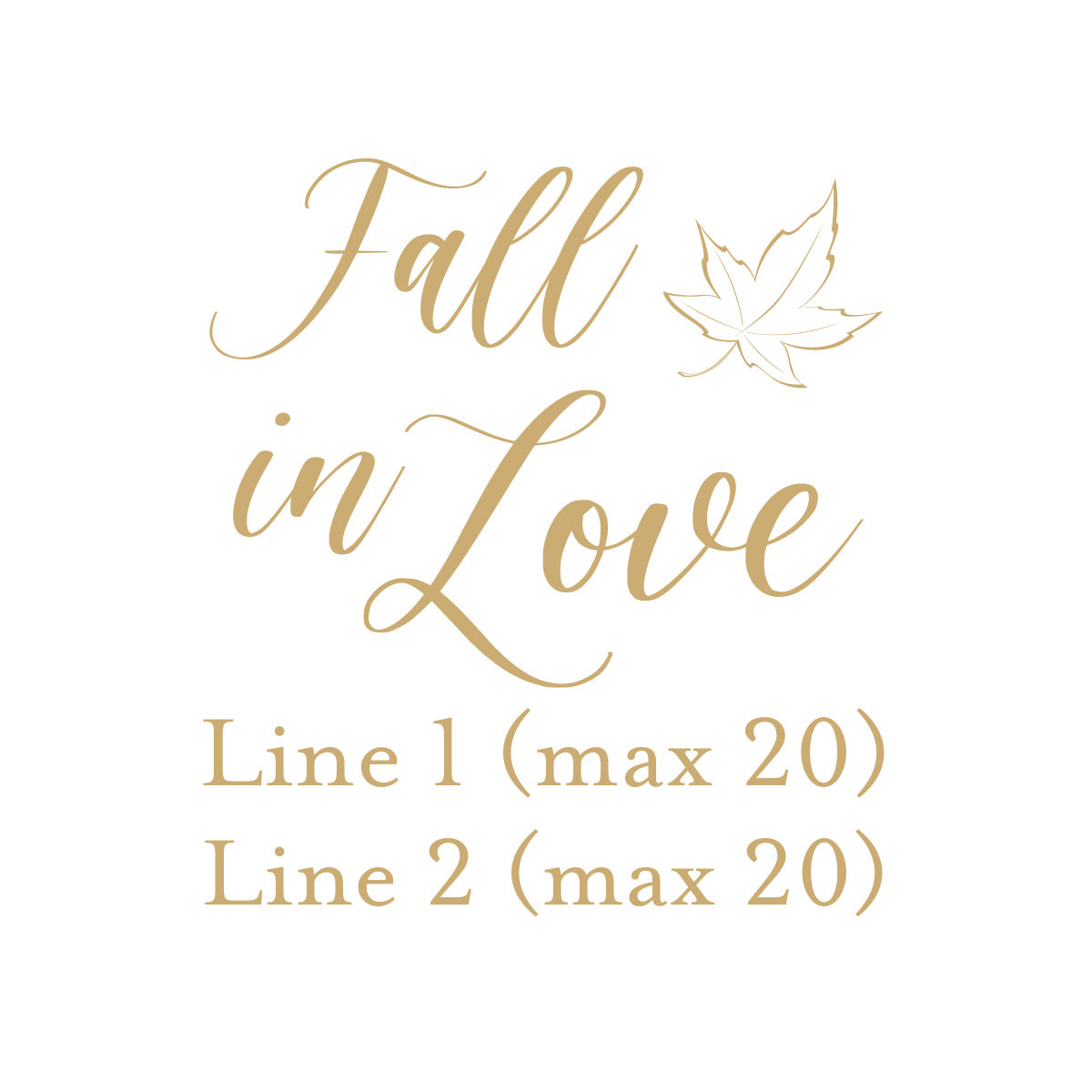 Fall In Love Personalized Champagne Glass (Set of 24)