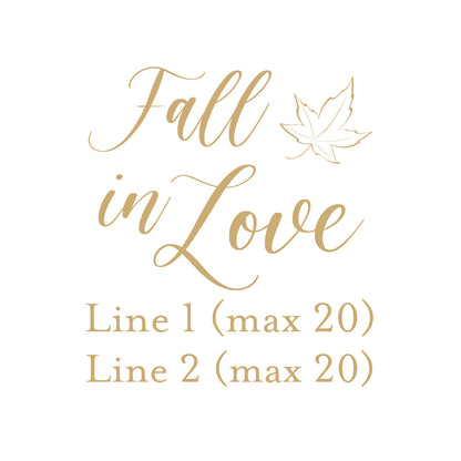 Fall In Love Personalized Champagne Glass (Set of 24)