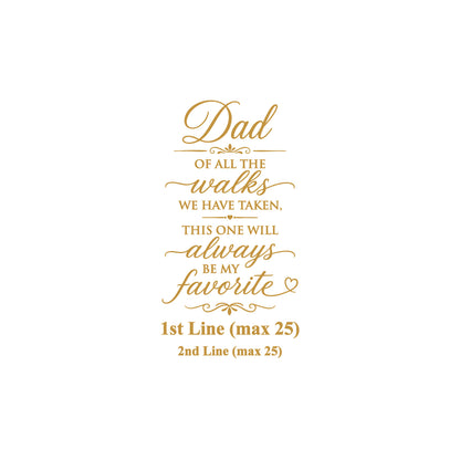Dad Of All the Walks Personalized Wedding Aisle Runner