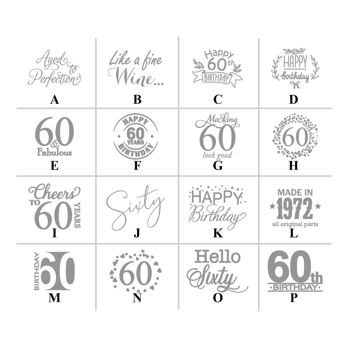 60th Birthday Personalized Matches (Set of 50)