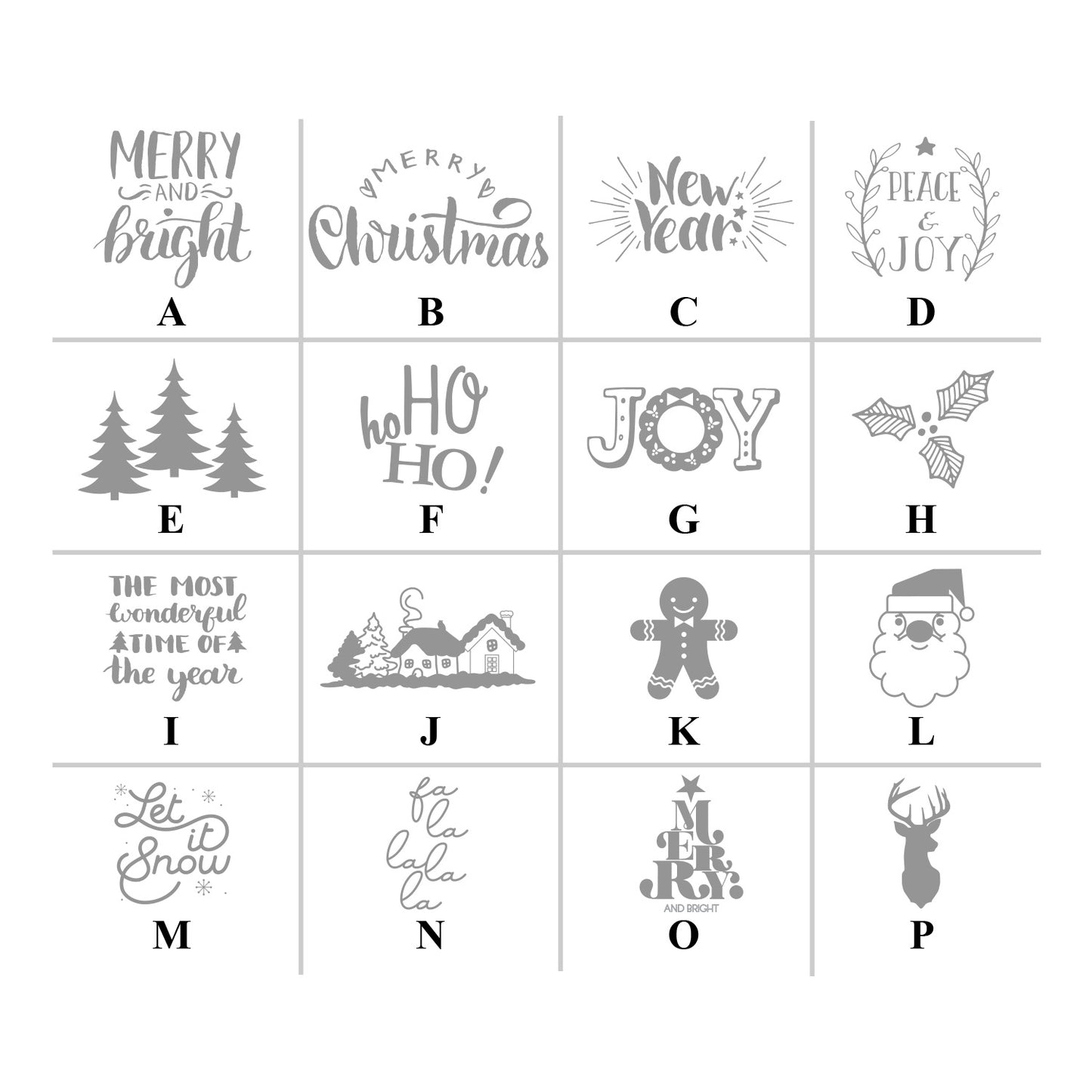 Holiday Christmas Personalized Mason Glass Mug (Set of 18)