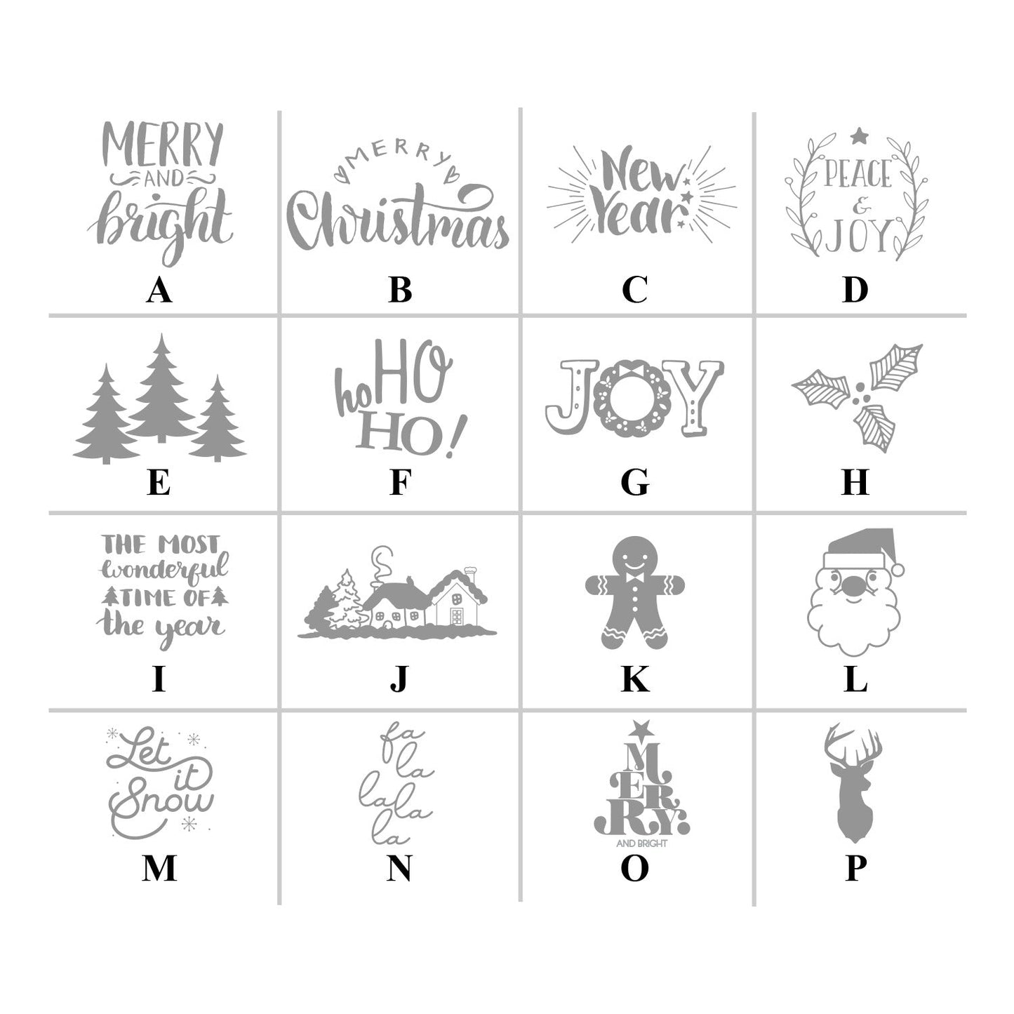 Holiday Christmas Personalized Champagne Glass (Set of 24)