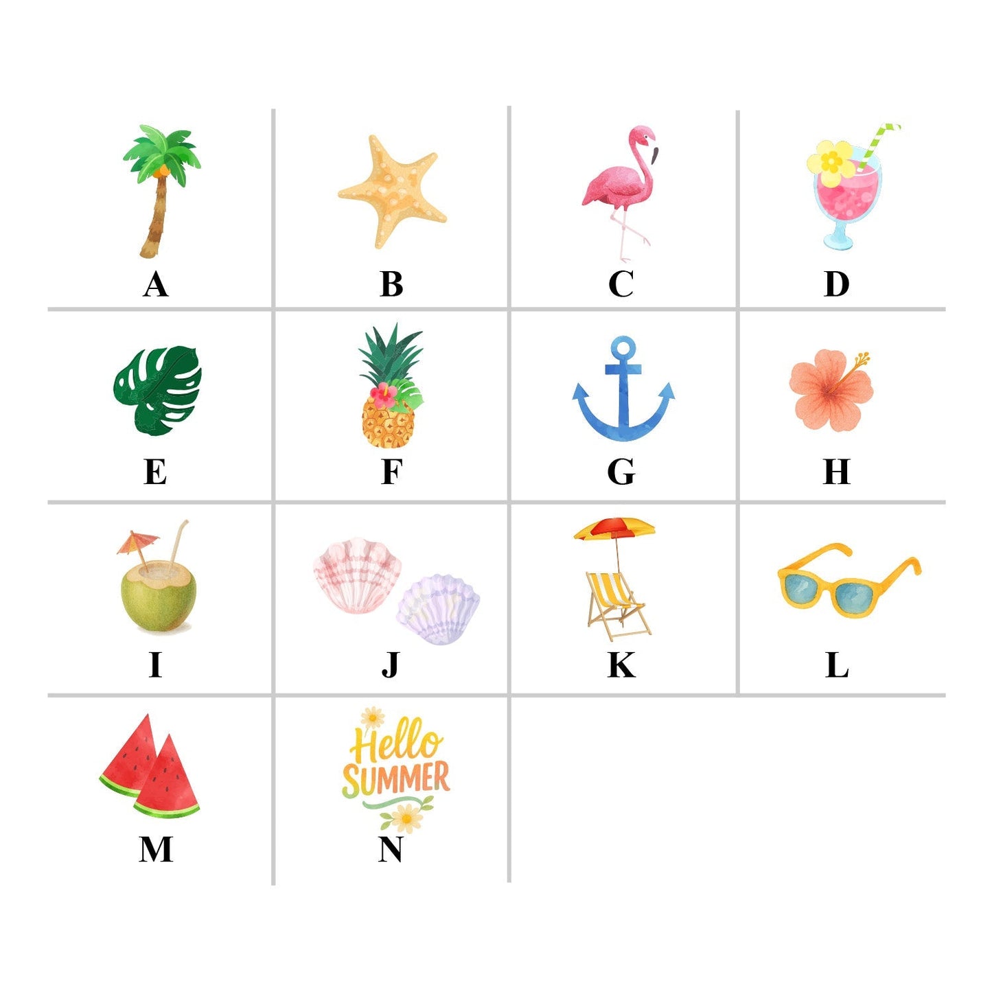 Beach Summer Personalized Tic Tac Mints (Set of 12)